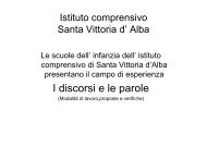 I discorsi e le parole - Istituto Comprensivo di Santa Vittoria d'Alba