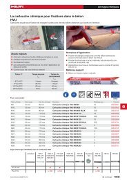 La cartouche chimique pour fixations dans le béton HVU - Hilti