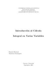 Introduccion al Calculo Integral en Varias Variables - Escuela de ...