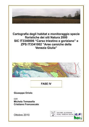 Cartografia degli habitat e monitoraggio specie floristiche - Relazione