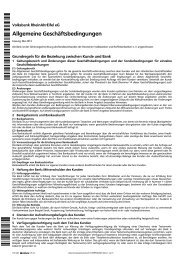 AGBs und Sonderbedingungen Spar - Volksbank RheinAhrEifel eG