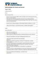 SEPA Leitfaden Firmen und Vereine - Volksbank RheinAhrEifel eG