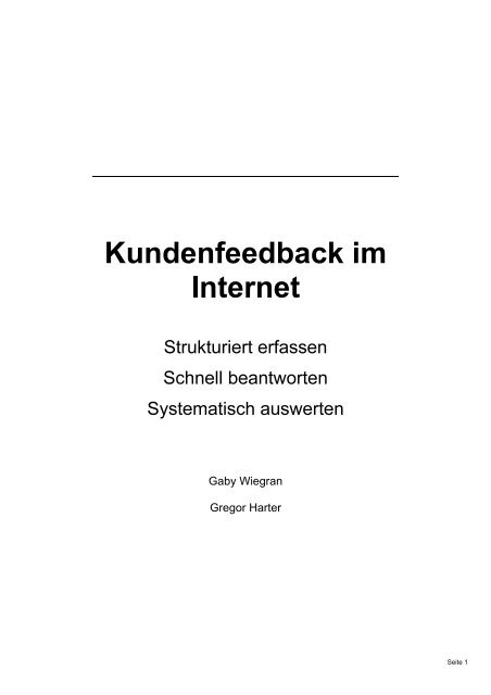 Kundenfeedback im Internet