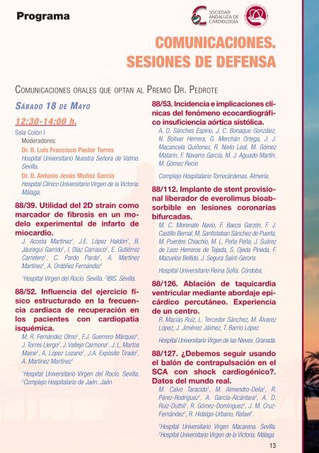 Programa - 48º Congreso de la Sociedad Andaluza de Cardiología