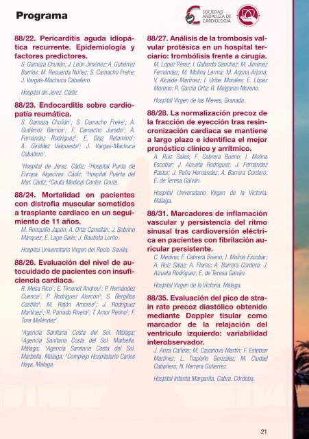 Programa - 48º Congreso de la Sociedad Andaluza de Cardiología