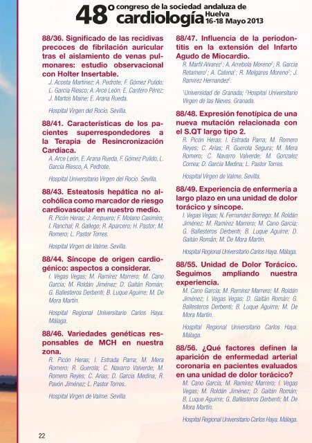 Programa - 48º Congreso de la Sociedad Andaluza de Cardiología