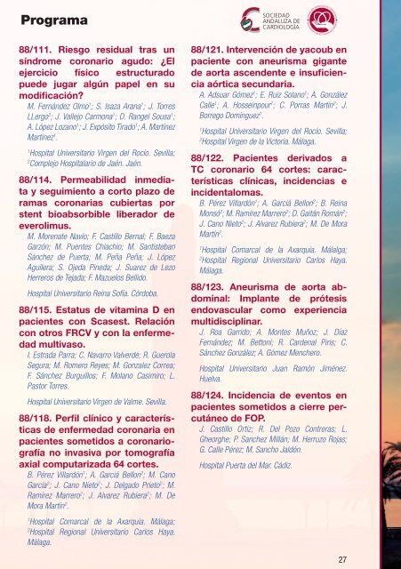 Programa - 48º Congreso de la Sociedad Andaluza de Cardiología
