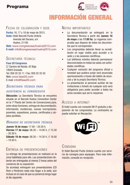 Programa - 48º Congreso de la Sociedad Andaluza de Cardiología