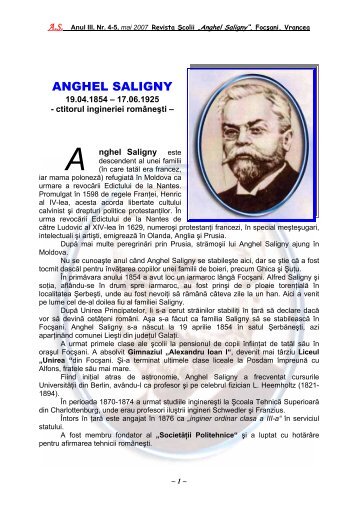 AS Anul III, Nr. 4-5, mai 2007 Revista Şcolii „Anghel ... - Vrancea.ro