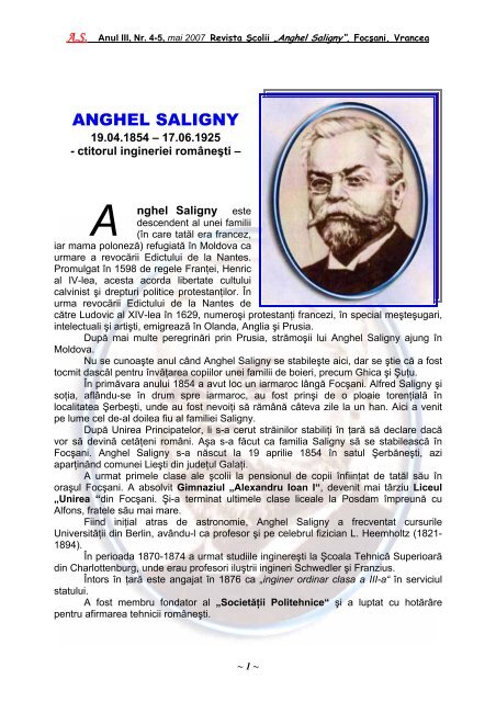 So-called Any time balance AS Anul III, Nr. 4-5, mai 2007 Revista Şcolii „Anghel ... - Vrancea.ro