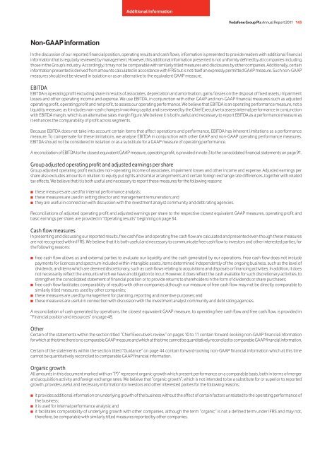 Shareholder information - Vodafone