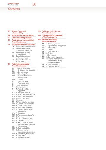 Financials - Vodafone Annual Report 2012