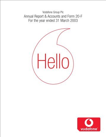 Annual Report ? 31 March 2003 - Vodafone