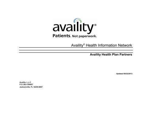 Availity® Health Information Network