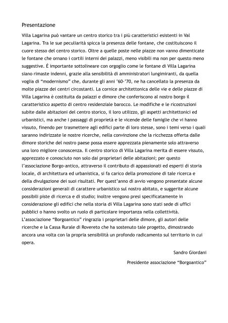 Quaderno n° 1 anno 2000 - associazione Borgoantico