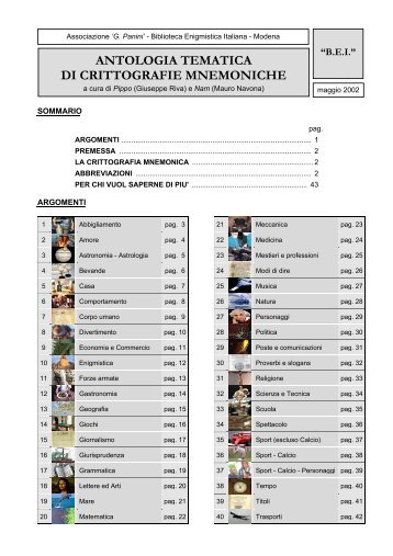 Mnemoniche a tema - Enignet