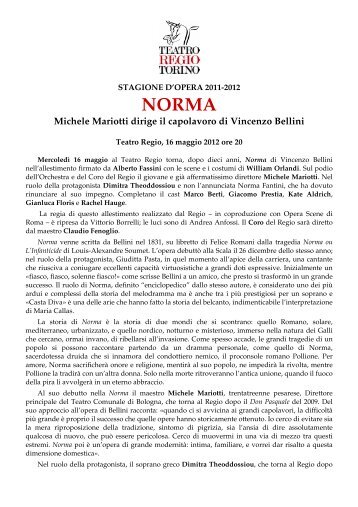 NORMA Michele Mariotti dirige il capolavoro di Vincenzo Bellini