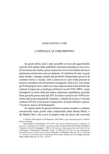 Documenti e Studi XV.indd - Forlimpopoli. Documenti e studi
