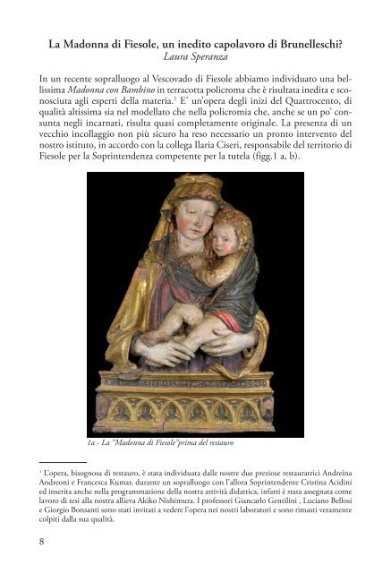 La Madonna di Fiesole, un inedito capolavoro di Brunelleschi? - Arpai