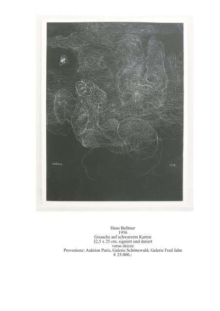 Hans Bellmer 1961 o.T., 1961 Bleistift auf Velin 33,3 x 43,8 cm ...