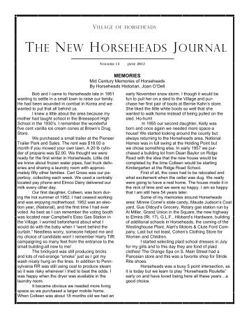 VILLAGE NEWSLETTER 062012.pub - Village of Horseheads