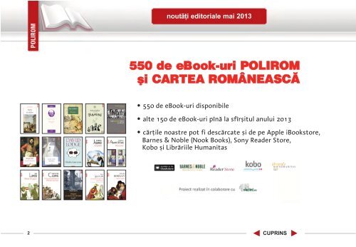 Catalog Polirom - Mai 2013 - Editura Polirom