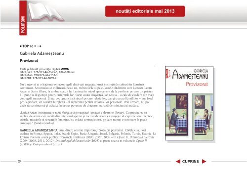 Catalog Polirom - Mai 2013 - Editura Polirom