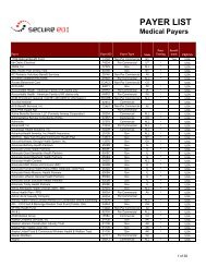 Pen Payer List Primary Eyecare Network