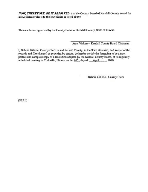 kendall county board agenda adjourned september meeting