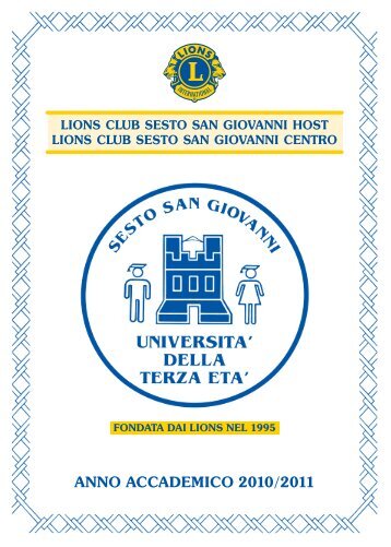 anno accademico 2010/2011 - Università della Terza Età di Sesto ...