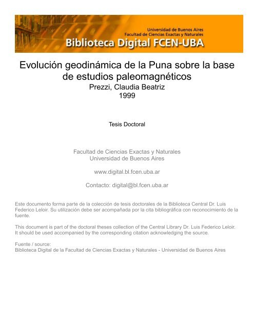 Evolución geodinámica de la Puna sobre la base de estudios