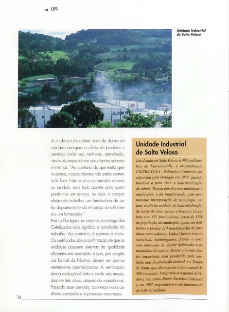 Revista BRF Fevereiro / Março 1998 Edição 6 Arquivo PDF ( 5,6 MB )