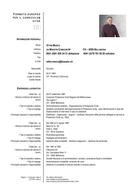 Scarica Curriculum Vitae completo in PDF - Marco Ottini