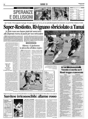 30/04/2007 Campionato 33a Giornata: Girone C - serie d news