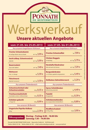 Unsere aktuellen Angebote - Ponnath