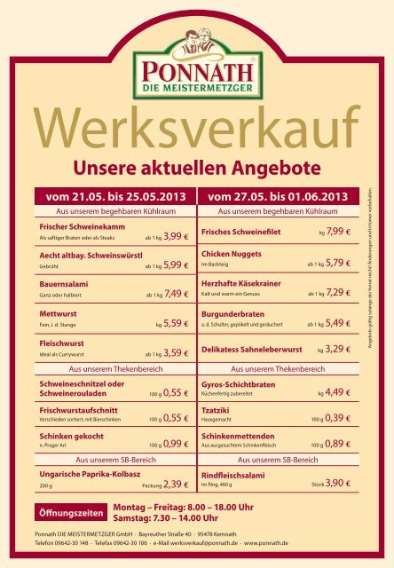 Unsere aktuellen Angebote - Ponnath