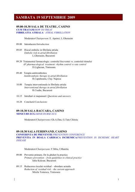 PROGRAM FINAL-25Aug - Societatea Romana de Cardiologie