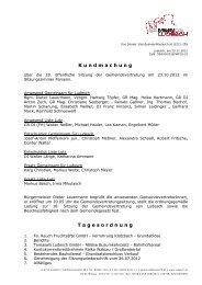 Kundmachung Tagesordnung - Gemeinde Ludesch