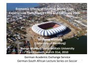 Prof Maennig Economic Effects of Football World Cups Experiences ...