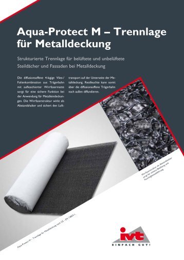 Aqua-Protect M – Trennlage für Metalldeckung - Ivt.de