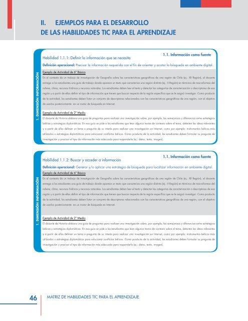 Matriz de Habilidades TIC para el Aprendizaje