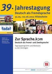 Zur Sprache.kɔm Deutsch als Fremd- und ... - Fachverband DaF