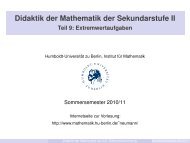 Folien 2. Teil - Mathematik und ihre Didaktik - HU Berlin