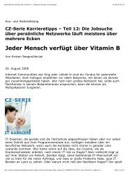 „Jeder Mensch verfügt über Vitamin B - Computer Zeitung“ wird ...