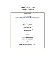 CURRICULUM VITAE Adriaan Lamprecht - Potchefstroom University