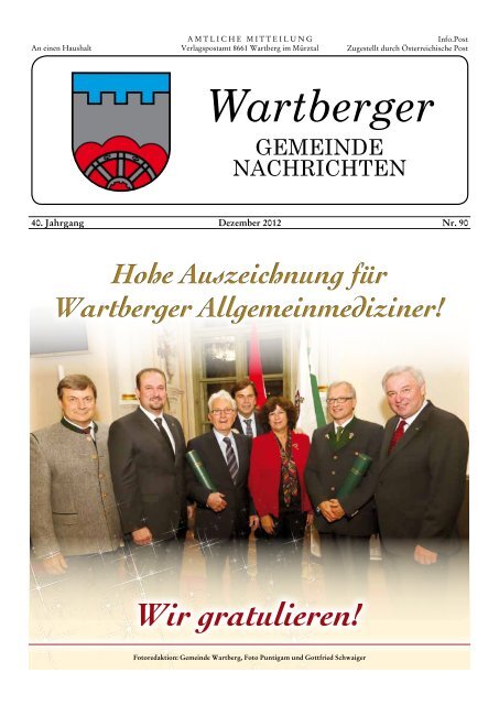 Gemeindezeitung Dezember 2012 - Wartberg im Mürztal