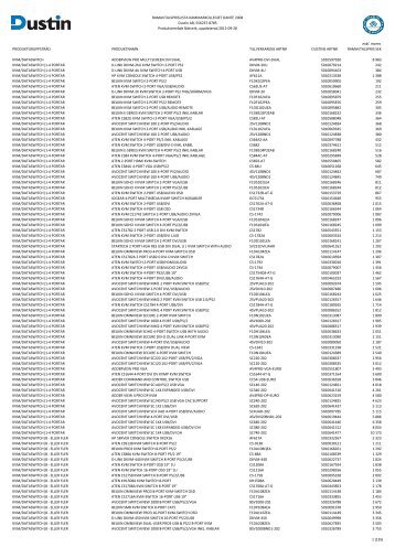 Bilaga 2A - RamavtalsprislistaDustin AB DANTE Omr D Q3 - Avropa.se
