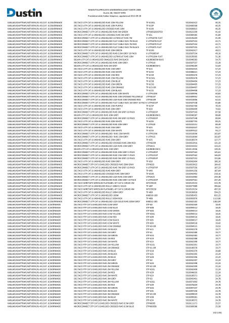 Bilaga 2A - RamavtalsprislistaDustin AB DANTE Omr D Q3 - Avropa.se