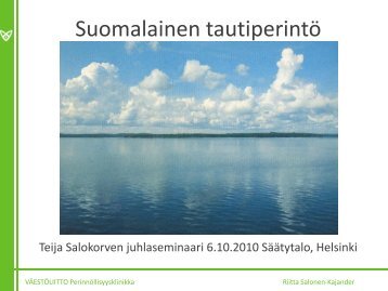 Suomalainen tautiperintö