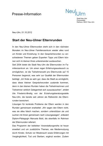 Presse-Information - Stadt Neu-Ulm